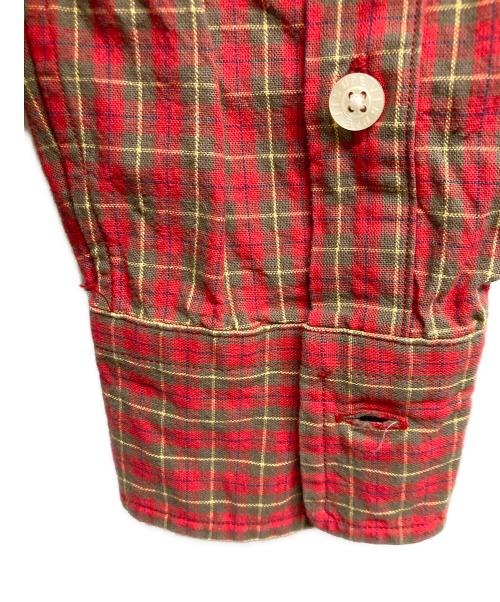 EVISU（エヴィス）EVISU (エヴィス) YAMANE (ヤマネ) ボタンダウンシャツ レッド サイズ:40の古着・服飾アイテム