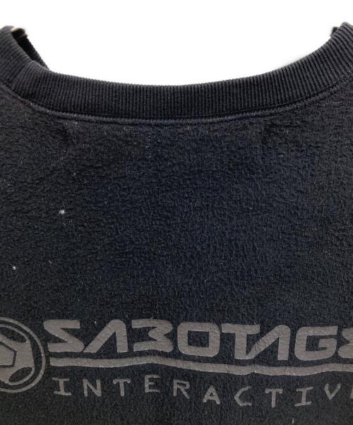 SABOTAGE（サボタージュ）SABOTAGE (サボタージュ) ダメージ加工スウェット ブラック サイズ:Sの古着・服飾アイテム