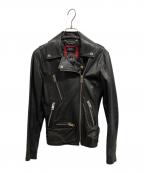 DIESELディーゼル）の古着「ラムレザーライダースジャケット」｜ブラック