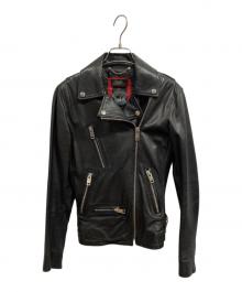 DIESEL（ディーゼル）の古着「ラムレザーライダースジャケット」｜ブラック