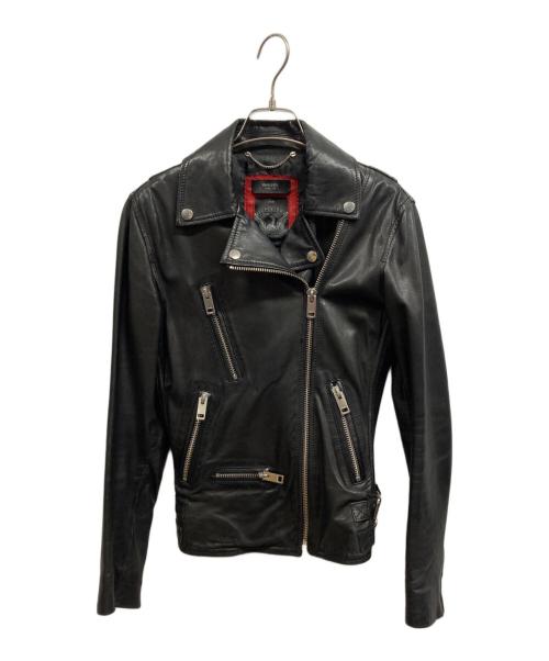 DIESEL（ディーゼル）DIESEL (ディーゼル) ラムレザーライダースジャケット ブラック サイズ:XSの古着・服飾アイテム