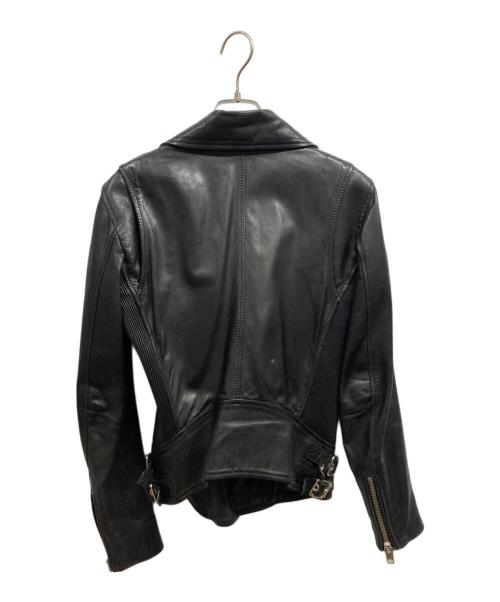 DIESEL（ディーゼル）DIESEL (ディーゼル) ラムレザーライダースジャケット ブラック サイズ:XSの古着・服飾アイテム