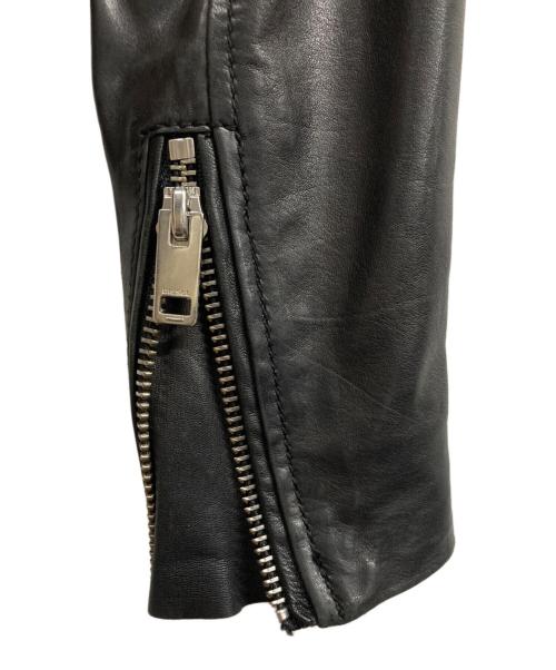 DIESEL（ディーゼル）DIESEL (ディーゼル) ラムレザーライダースジャケット ブラック サイズ:XSの古着・服飾アイテム