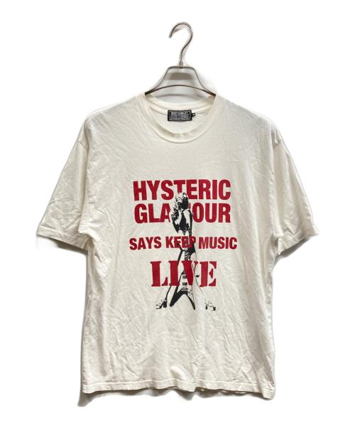 Hysteric Glamour（ヒステリックグラマー）Hysteric Glamour (ヒステリックグラマー) プリントTシャツ ホワイト サイズ:Mの古着・服飾アイテム