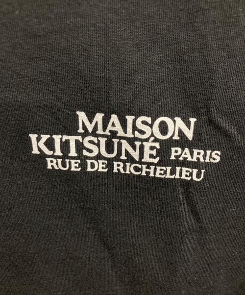 maison kitsune（メゾンキツネ）MAISON KITSUNE (メゾンキツネ) クルーネックtシャツ ブラック サイズ:Lの古着・服飾アイテム