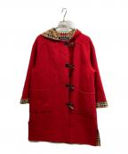 Burberry'sバーバリーズ）の古着「カシミヤ混ダッフルコート」｜レッド