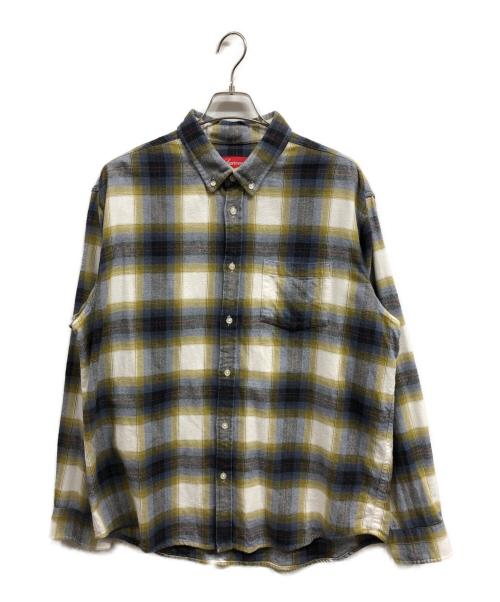 SUPREME（シュプリーム）SUPREME (シュプリーム) brushed plaid flannel shirt ブルー サイズ:Lの古着・服飾アイテム