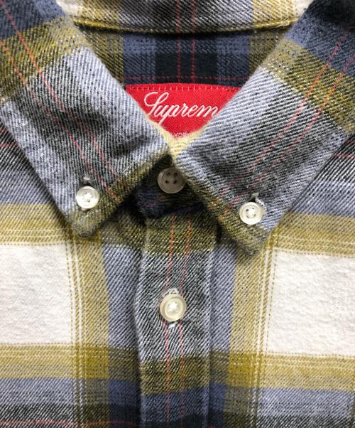 SUPREME（シュプリーム）SUPREME (シュプリーム) brushed plaid flannel shirt ブルー サイズ:Lの古着・服飾アイテム