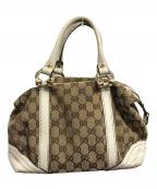 GUCCIグッチ）の古着「ハンドバッグ」｜ベージュ×ホワイト