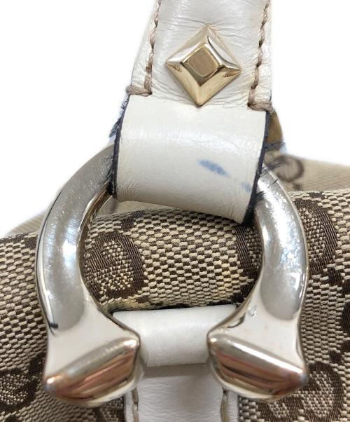 GUCCI（グッチ）GUCCI (グッチ) ハンドバッグ ベージュ×ホワイトの古着・服飾アイテム