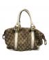 GUCCI (グッチ) ハンドバッグ ベージュ×ホワイト：30000円