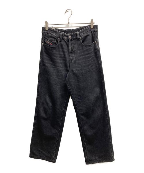 DIESEL（ディーゼル）DIESEL (ディーゼル) ローウェスト ワイドレッグ デニムパンツ ブラック サイズ:28の古着・服飾アイテム