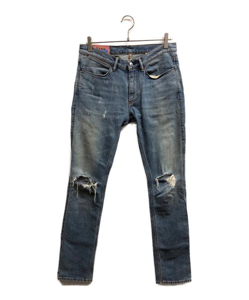 Acne studios（アクネ ストゥディオズ）ACNE STUDIOS (アクネ ストゥディオズ) Bla Konst Max Mid Ripped インディゴ サイズ:31の古着・服飾アイテム