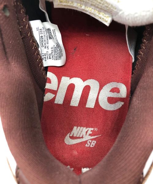 NIKE（ナイキ）NIKE (ナイキ) SUPREME (シュプリーム) ローカットスニーカー ブラウン サイズ:US8.5の古着・服飾アイテム
