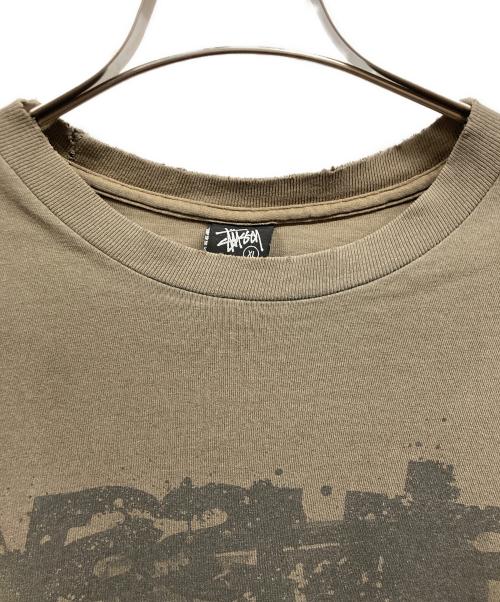 stussy（ステューシー）stussy (ステューシー) 00ｓプリントTシャツ/stussyTシャツ オリーブ サイズ:XLの古着・服飾アイテム