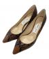 JIMMY CHOO（ジミーチュウ）の古着「パイソン柄パンプス」｜ブラウン