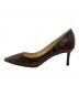 JIMMY CHOO (ジミーチュウ) パイソン柄パンプス ブラウン サイズ: 37.5：5000円