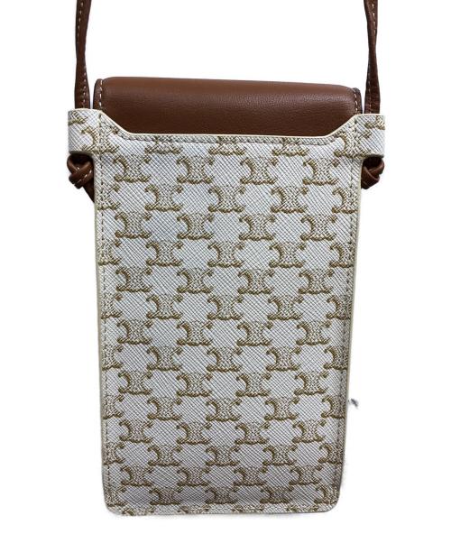 CELINE（セリーヌ）CELINE (セリーヌ) トリオンフ フォンポーチ ブラウンの古着・服飾アイテム