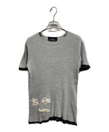tricot COMME des GARCONS（トリココムデギャルソン）の古着「半袖ニット」｜グレー