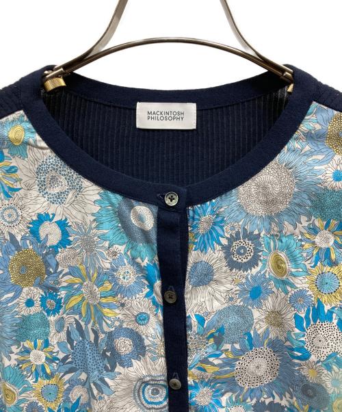 MACKINTOSH PHILOSOPHY（マッキントッシュ フィロソフィー）MACKINTOSH PHILOSOPHY (マッキントッシュ フィロソフィー) リバティコンビニットカーディガン ネイビー サイズ:Sの古着・服飾アイテム