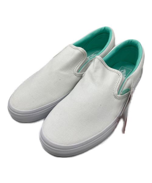 VANS（ヴァンズ）VANS (ヴァンズ) GREENROOM FESTIVAL 別注SLIP ON ホワイト×グリーン サイズ:26の古着・服飾アイテム