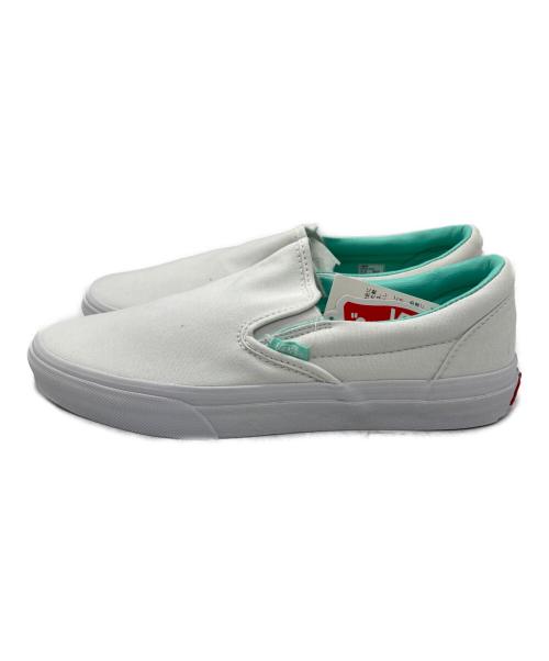 VANS（ヴァンズ）VANS (ヴァンズ) GREENROOM FESTIVAL 別注SLIP ON ホワイト×グリーン サイズ:26の古着・服飾アイテム
