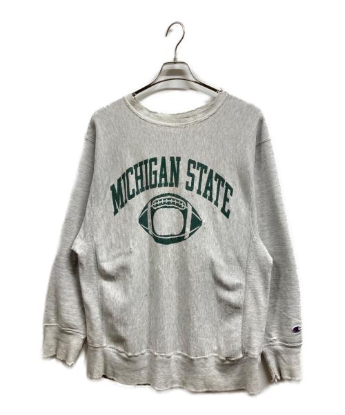 Champion REVERSE WEAVE（チャンピオン リバース ウィーブ）Champion REVERSE WEAVE (チャンピオン リバース ウィーブ) 90’s カレッジロゴスウェット グレー サイズ:XLの古着・服飾アイテム