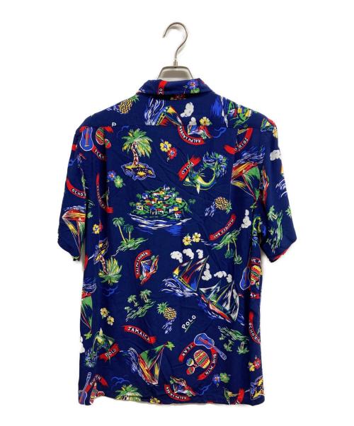 POLO RALPH LAUREN（ポロ・ラルフローレン）POLO RALPH LAUREN (ポロ・ラルフローレン) アロハシャツ ネイビー サイズ:Mの古着・服飾アイテム