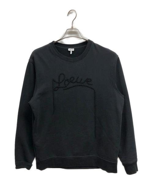 LOEWE（ロエベ）LOEWE (ロエベ) ロゴ刺繍スウェット ブラック サイズ:Mの古着・服飾アイテム