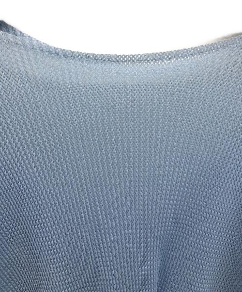 PLEATS PLEASE（プリーツプリーズ）PLEATS PLEASE (プリーツプリーズ) プリーツ半袖カットソー ブルー サイズ:3の古着・服飾アイテム