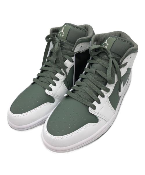 NIKE（ナイキ）NIKE (ナイキ) Air Jordan 1 Mid/NIKEスニーカー グリーン×ホワイト サイズ:26.5 未使用品の古着・服飾アイテム