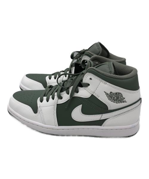 NIKE（ナイキ）NIKE (ナイキ) Air Jordan 1 Mid/NIKEスニーカー グリーン×ホワイト サイズ:26.5 未使用品の古着・服飾アイテム