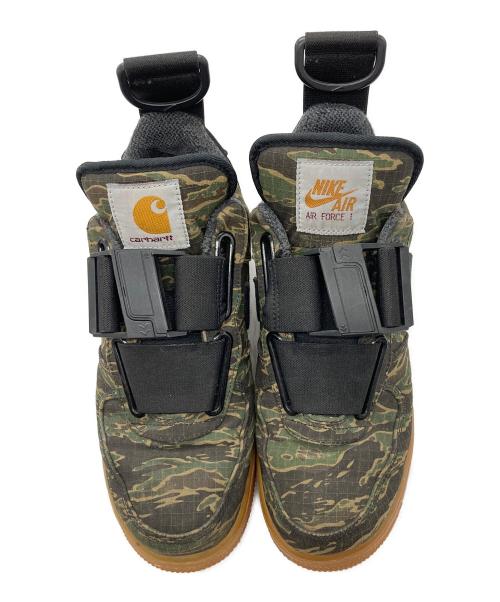 NIKE（ナイキ）NIKE (ナイキ) CarHartt (カーハート) AIR FORCE 1 UTILITY LOW PRM WIP グリーン サイズ:25.5の古着・服飾アイテム