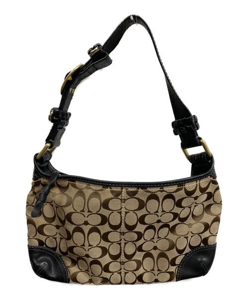 COACH（コーチ）COACH (コーチ) シグネイチャーショルダーバッグ ベージュの古着・服飾アイテム