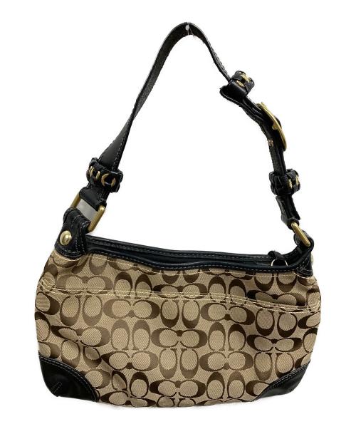 COACH（コーチ）COACH (コーチ) シグネイチャーショルダーバッグ ベージュの古着・服飾アイテム