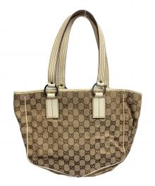 GUCCI（グッチ）の古着「GGキャンバストートバッグ」｜ホワイト×ベージュ