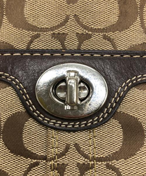 COACH（コーチ）COACH (コーチ) シグネチャー ショルダーバッグ ブラウンの古着・服飾アイテム