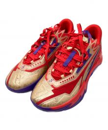 PUMA（プーマ）の古着「Scoot Zeros II GOLD.D.D./PUMAスニーカー」｜レッド