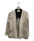 UNITED ARROWS TOKYOユナイテッドアローズトウキョウ）の古着「パイピングVノーカラージャケット」｜ベージュ