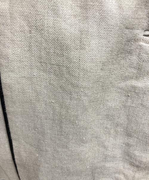 UNITED ARROWS TOKYO（ユナイテッドアローズトウキョウ）UNITED ARROWS TOKYO (ユナイテッドアローズトウキョウ) パイピングVノーカラージャケット ベージュ サイズ:Mの古着・服飾アイテム