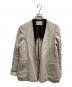 UNITED ARROWS TOKYO（ユナイテッドアローズトウキョウ）の古着「パイピングVノーカラージャケット」｜ベージュ