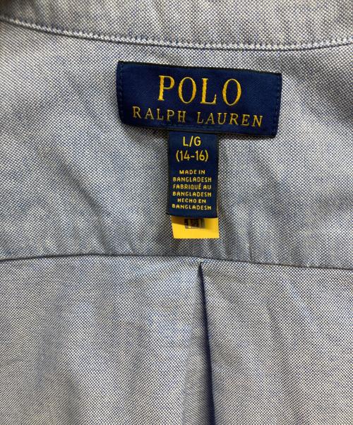 POLO RALPH LAUREN（ポロ・ラルフローレン）POLO RALPH LAUREN (ポロ・ラルフローレン) ボタンダウンシャツ ブルー サイズ:Lの古着・服飾アイテム