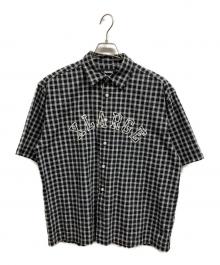 X-LARGE（エクストララージ）の古着「ATCH LOGO PLAID S/S SHIRT」｜ブラック