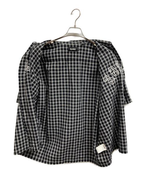 X-LARGE（エクストララージ）X-LARGE (エクストララージ) ATCH LOGO PLAID S/S SHIRT ブラック サイズ:Mの古着・服飾アイテム