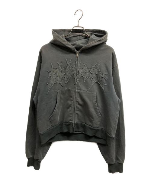 PUMPED（パンプト）PUMPED (パンプト) ジップパーカー グレー サイズ:Mの古着・服飾アイテム