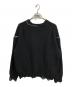 MAISON SPECIAL (メゾンスペシャル) Embroidery Damage Prime-Over Crew Neck Knit ブラック サイズ:M：5000円