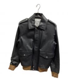 LOEWE（ロエベ）の古着「A2-TYPE Leather Jacket」｜ブラウン