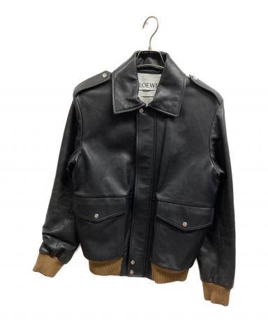 スペイン製 LOEWE ロエベ レザージャケット リバーシブル G-1 A-2 中古・古着通販】LOEWE (ロエベ) A2-TYPE Leather Jacket ブラウン