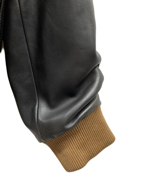 LOEWE（ロエベ）LOEWE (ロエベ) A2-TYPE Leather Jacket ブラウン サイズ:44の古着・服飾アイテム