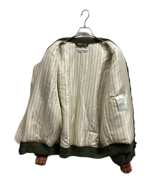 Acne studios（アクネ ストゥディオズ）Acne studios (アクネ ストゥディオズ) サテンボンバージャケット グリーン サイズ:46の古着・服飾アイテム